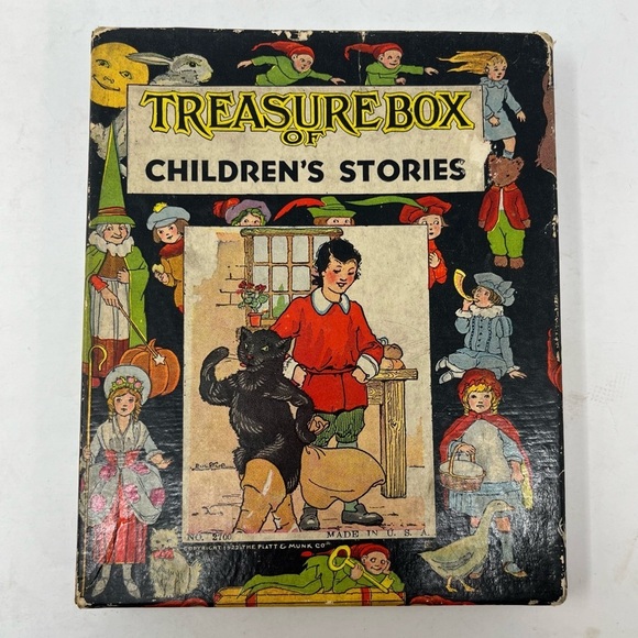 Vintage 1922 Treasure box of children's stories set timeless old classic 0849 - Picture 1 of 8